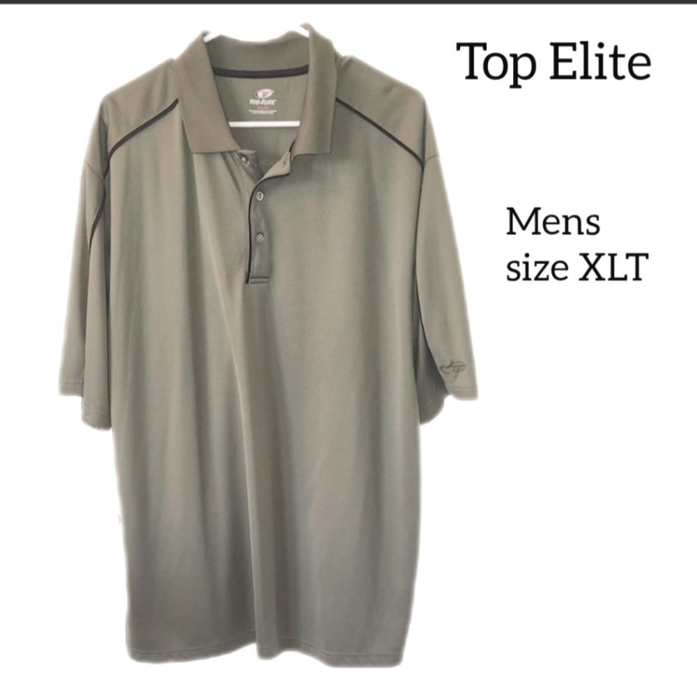 TOP ELITEMENS  POLO GOLF OLIVE GREEN COLOR SIZE XL